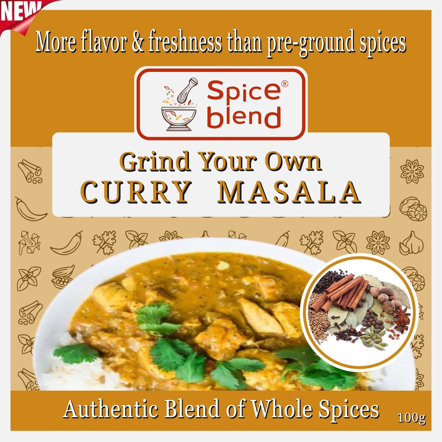 Curry Masala (Authentic Blend of Whole Spices)