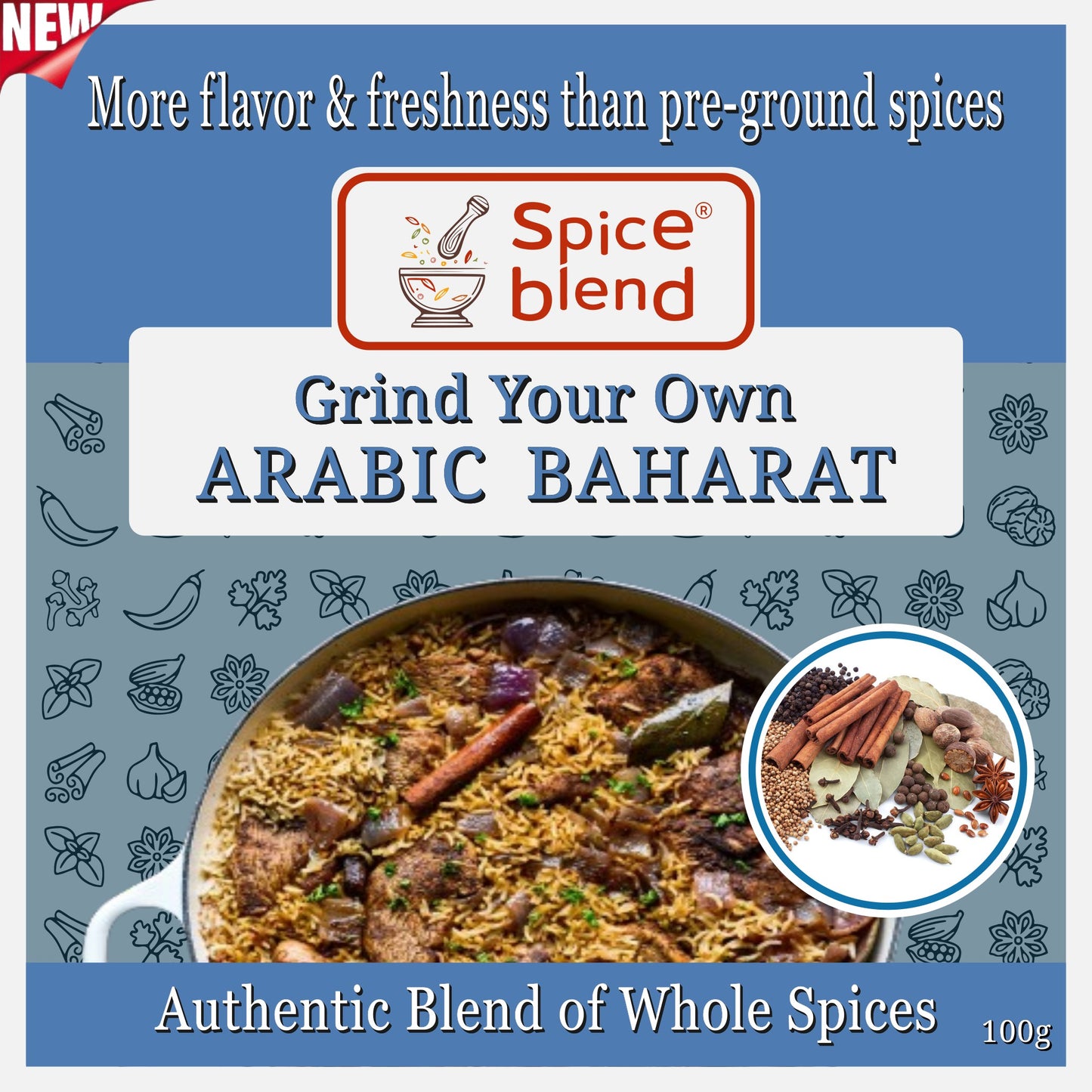 Arabic Baharat (Authentic Blend of Whole Spices)