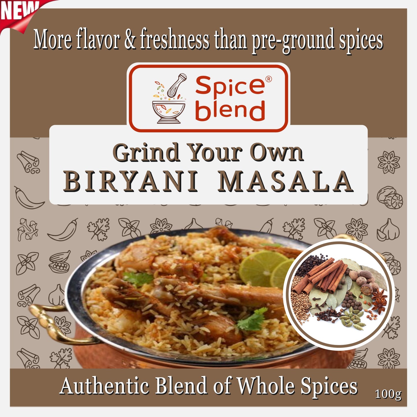 Biryani Masala (Authentic Blend of Whole Spices)