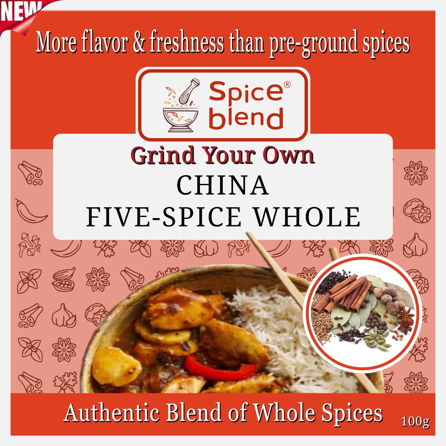 China :  Five-spice Whole (Authentic Blend of Whole Spices)