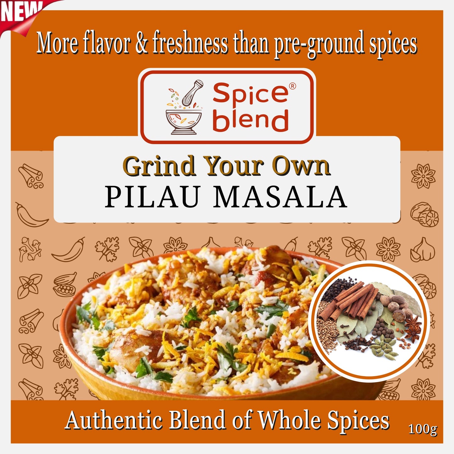 Pilau Masala (Authentic Blend of Whole Spices)