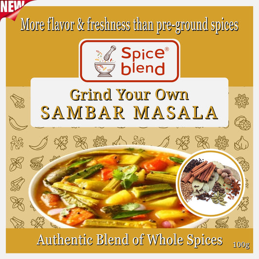 Sambar Masala (Authentic Blend of Whole Spices)