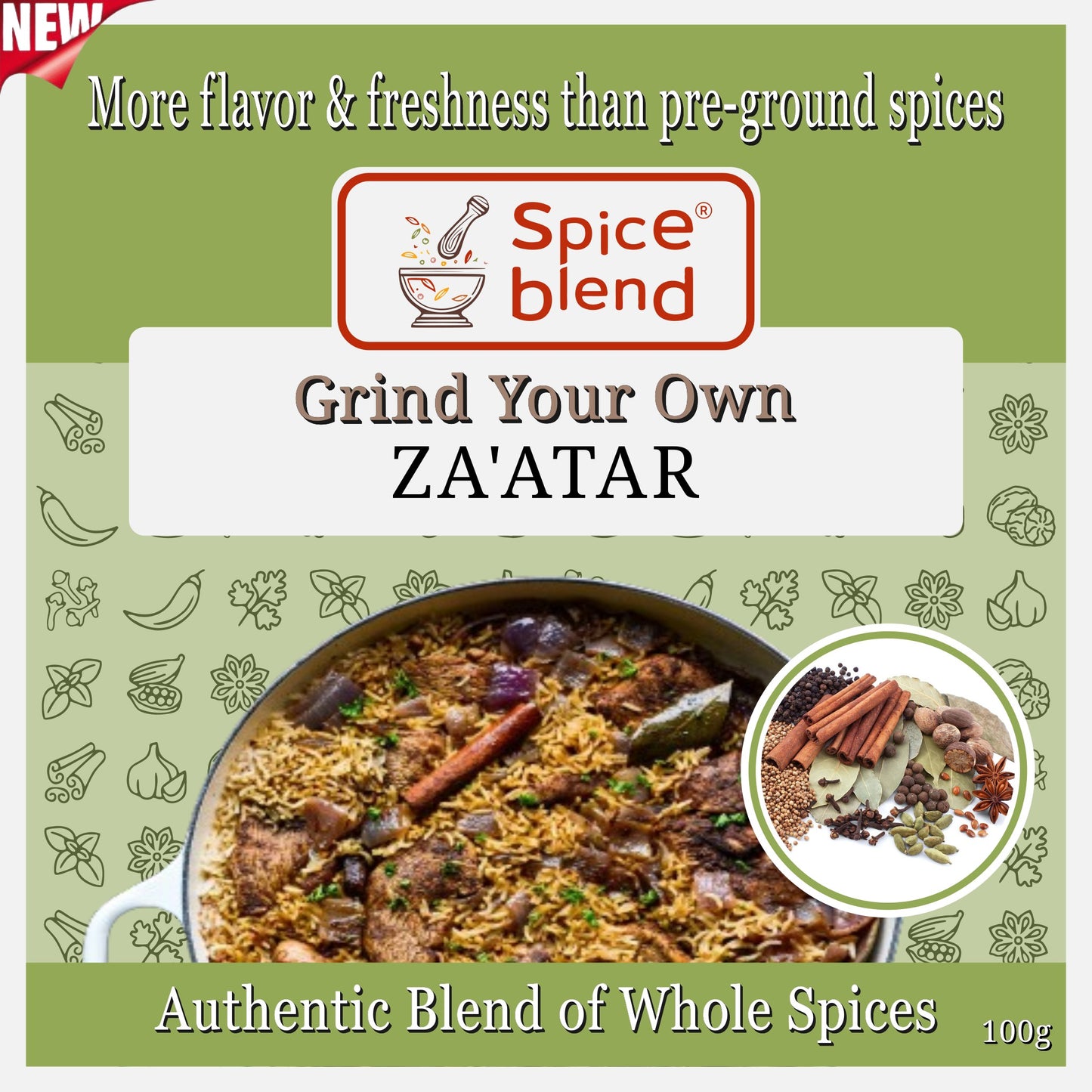Za'atar (Authentic Blend of Whole Spices)
